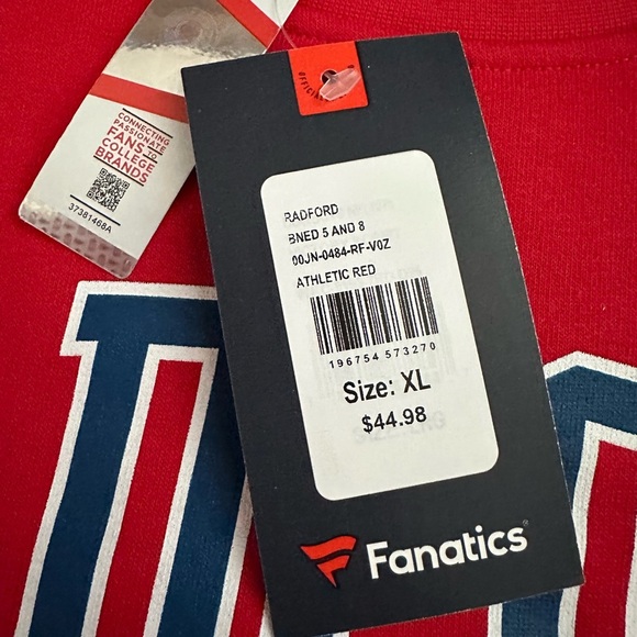 Radford Crewneck Sweatshirt Athletic Red Size XL Fanatics Collegiate Unisex - Picture 2 of 6